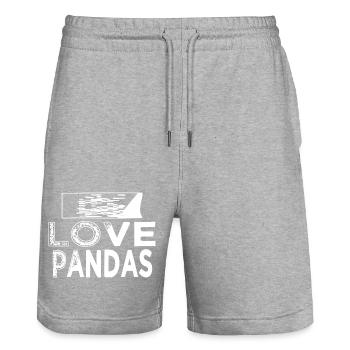 polar bear funny sayings funny panda happy - Stanley/Stella Unisex Bio Joggingshorts Trainer  - Grau meliert - Vorne - Nik (191cm) & Marisol (170cm)