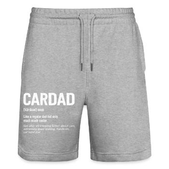 Funny Car Dad Car Lover Father's Day Car Mechanics - Stanley/Stella Trainer Unisex Organic Jogging Shorts - heather grey - Front - Nik (191cm) & Marisol (170cm)