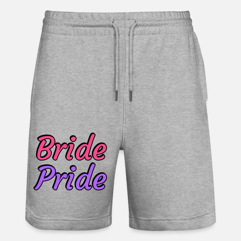 Bride Pride - Mariage lesbien - Short de jogging bio TRAINER Stanley/Stella unisexe - gris chiné