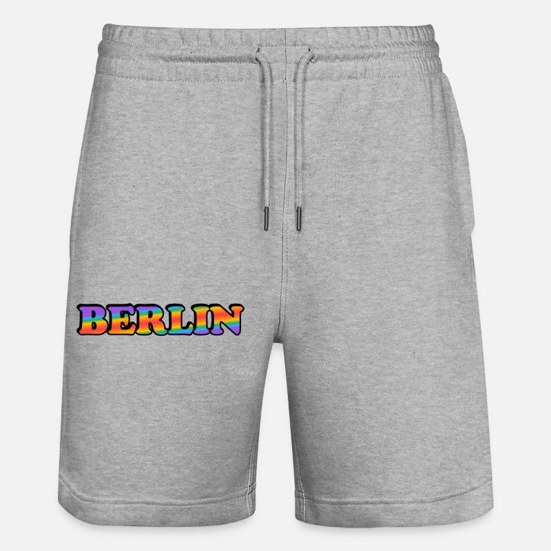 Schwules Berlin - Stanley/Stella Unisex Bio Joggingshorts Trainer  - Grau meliert
