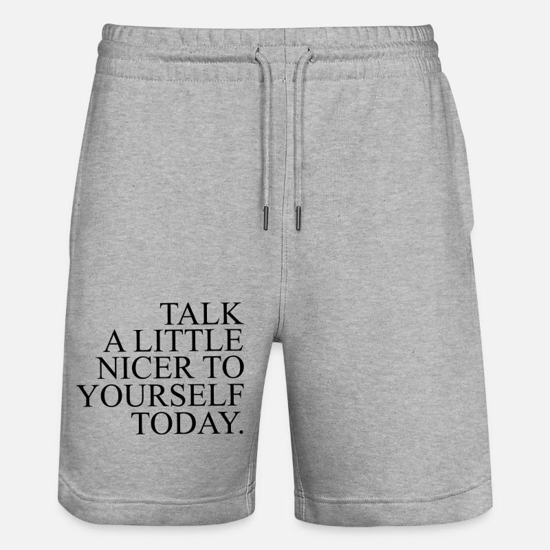 Restez positif - Short de jogging bio TRAINER Stanley/Stella unisexe - gris chiné