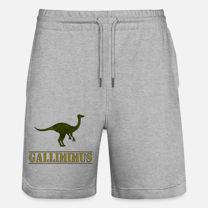 Gallimimus Dino - Short de jogging bio TRAINER Stanley/Stella unisexe - gris chiné