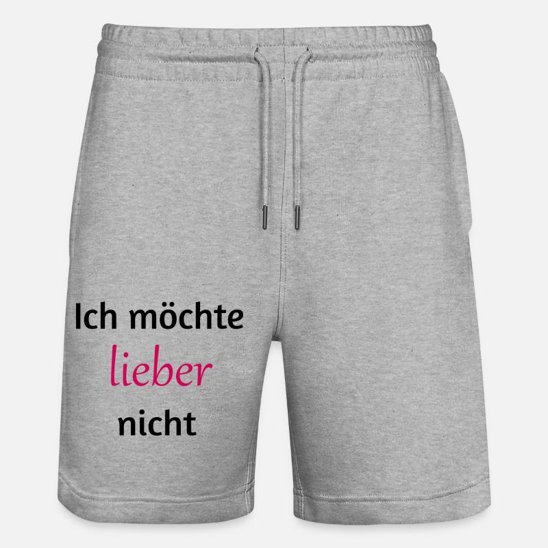 Je préfère ne pas - Short de jogging bio TRAINER Stanley/Stella unisexe - gris chiné