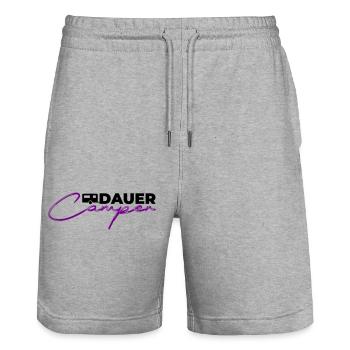 Dauercamper - Stanley/Stella Unisex Bio Joggingshorts Trainer  - Grau meliert - Vorne - Nik (191cm) & Marisol (170cm)