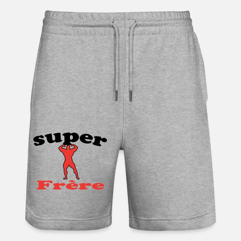 SUPER Frère - Short de jogging bio TRAINER Stanley/Stella unisexe - gris chiné