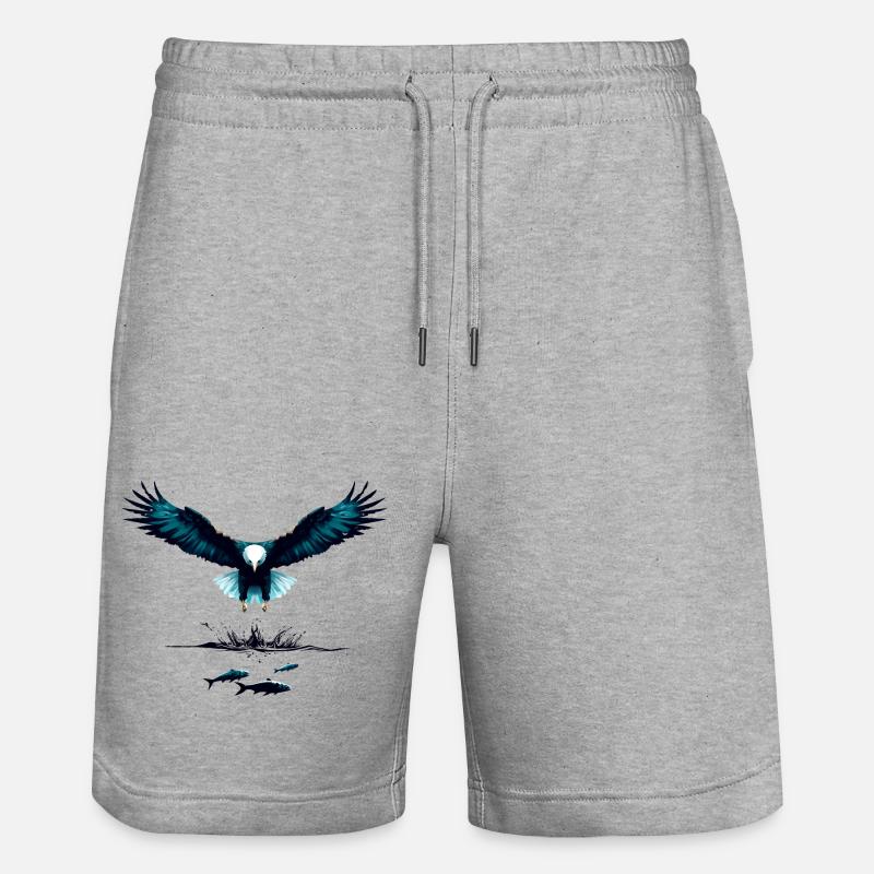 Aigles à la chasse - Short de jogging bio TRAINER Stanley/Stella unisexe - gris chiné