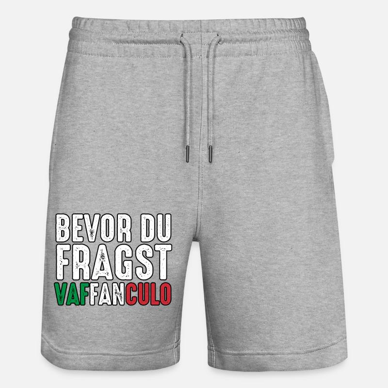 Italie Vaffanculo italien - Short de jogging bio TRAINER Stanley/Stella unisexe - gris chiné