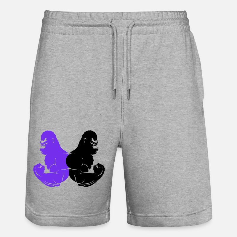gorille - Short de jogging bio TRAINER Stanley/Stella unisexe - gris chiné