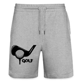 golf team - Stanley/Stella Unisex Bio Joggingshorts Trainer  - Grau meliert - Vorne - Nik (191cm) & Marisol (170cm)