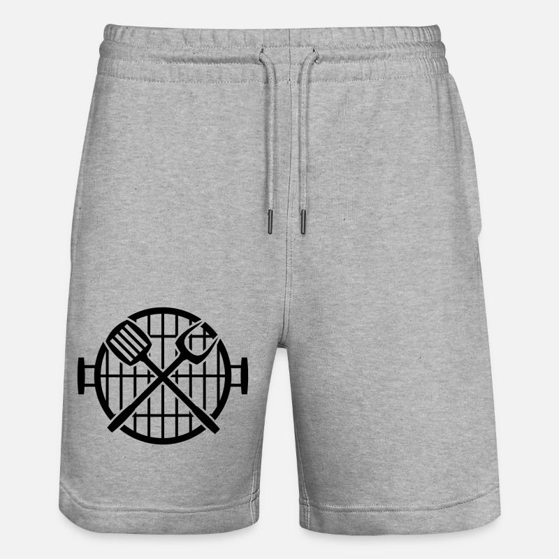 grill - Stanley/Stella Unisex Bio Joggingshorts Trainer  - Grau meliert