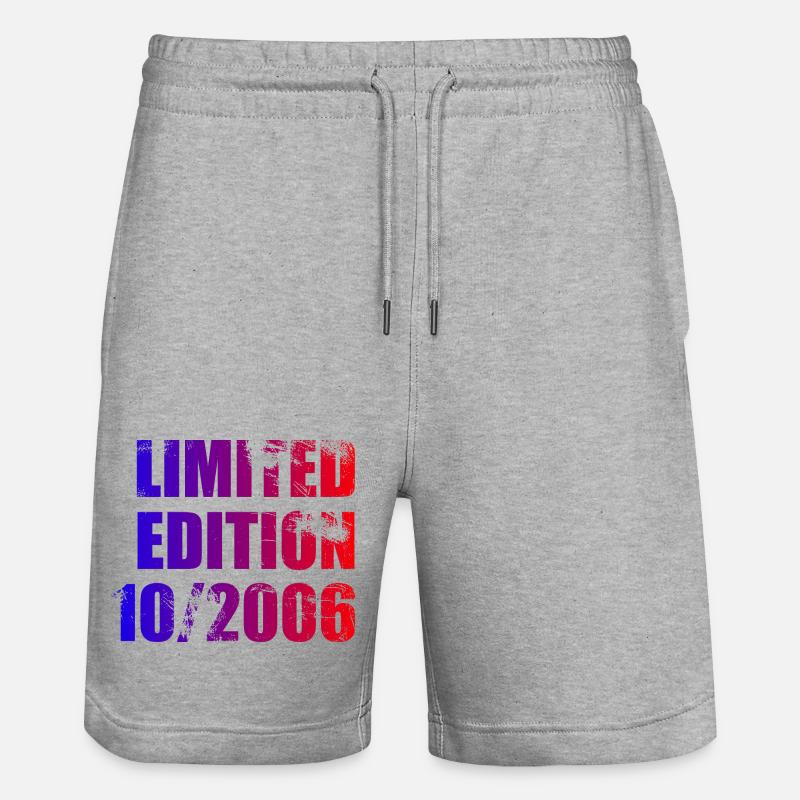 18e anniversaire Edition limitée 10/2006 - Short de jogging bio TRAINER Stanley/Stella unisexe - gris chiné
