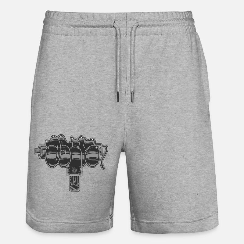 Graffiti d’Uzi - Short de jogging bio TRAINER Stanley/Stella unisexe - gris chiné