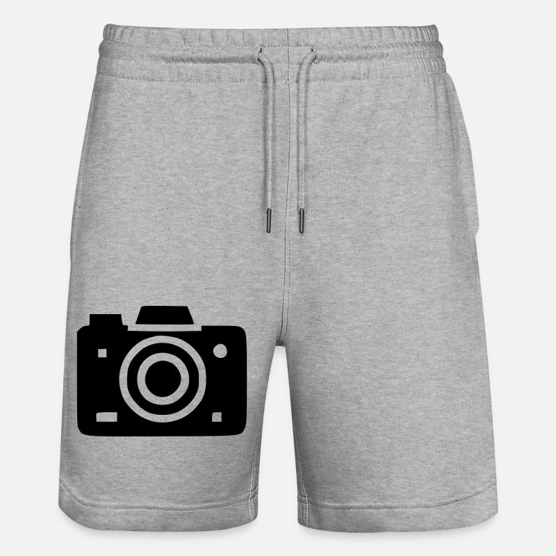 Kamera - Stanley/Stella Unisex Bio Joggingshorts Trainer  - Grau meliert