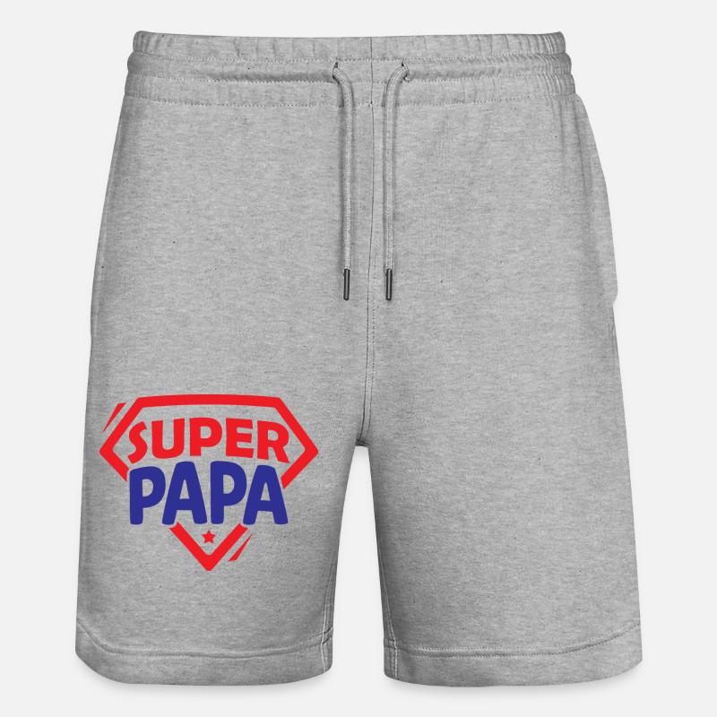 Super papa - Short de jogging bio TRAINER Stanley/Stella unisexe - gris chiné