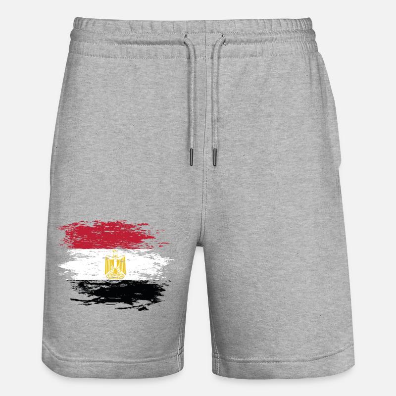 Drapeau égyptien utilisé - Short de jogging bio TRAINER Stanley/Stella unisexe - gris chiné