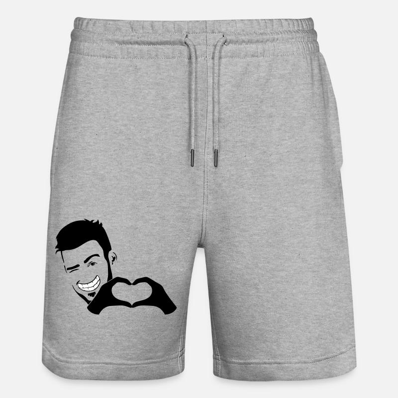 Stefan Herz - Short de jogging bio TRAINER Stanley/Stella unisexe - gris chiné