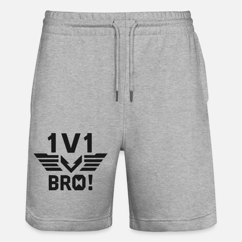 1v1 Frère - Short de jogging bio TRAINER Stanley/Stella unisexe - gris chiné