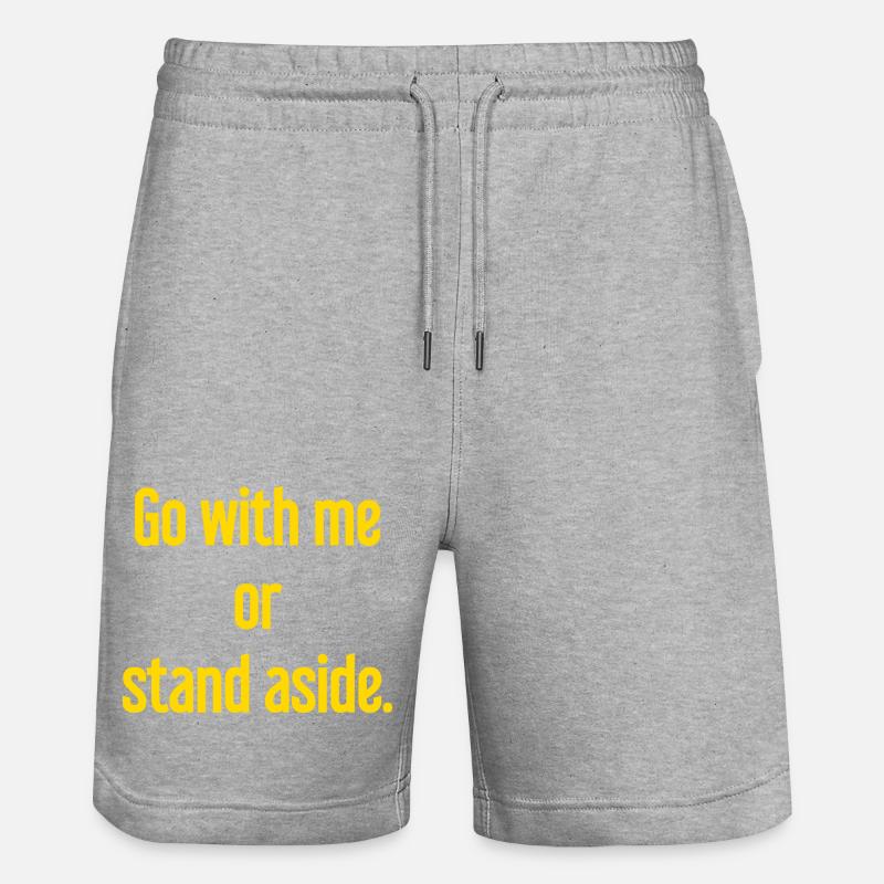 Geh mit oder beiseite - Stanley/Stella Unisex Bio Joggingshorts Trainer  - Grau meliert