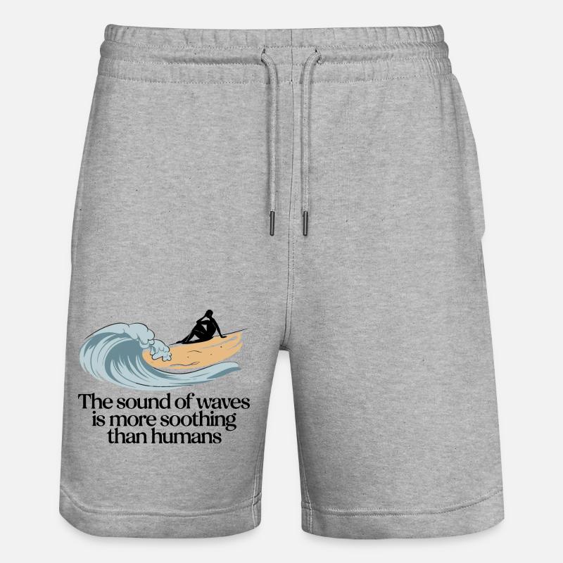 QUE LES HUMAINS - Short de jogging bio TRAINER Stanley/Stella unisexe - gris chiné