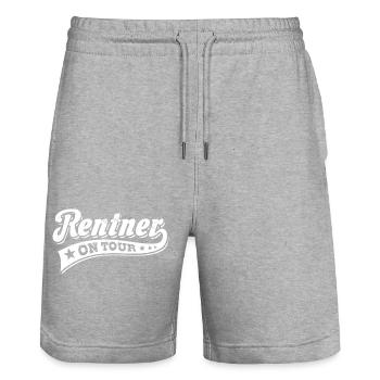 Rentner on Tour - Ruhestand - Pension - Stanley/Stella Unisex Bio Joggingshorts Trainer  - Grau meliert - Vorne - Nik (191cm) & Marisol (170cm)