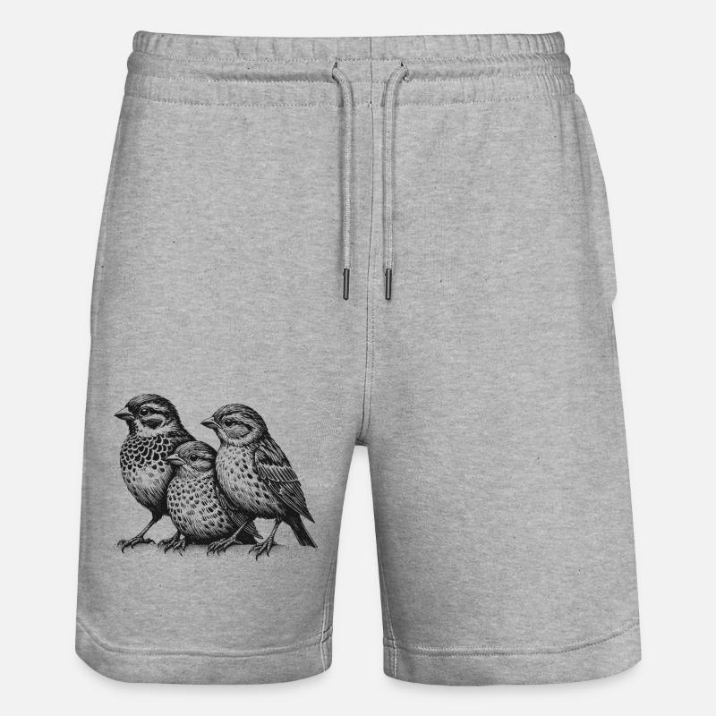 Moineau - Short de jogging bio TRAINER Stanley/Stella unisexe - gris chiné