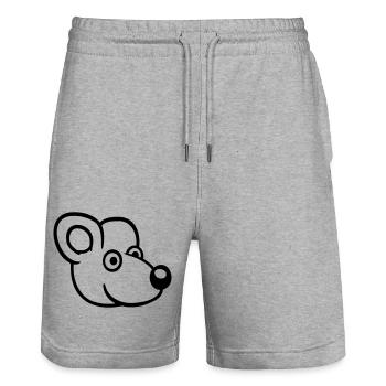 Mouse Mouse Cute Little Rat Rodent Friendly - Stanley/Stella Trainer Unisex Organic Jogging Shorts - heather grey - Front - Nik (191cm) & Marisol (170cm)