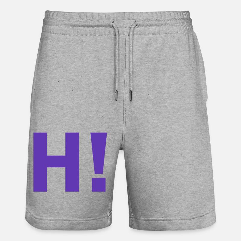 H point d'exclamation - Short de jogging bio TRAINER Stanley/Stella unisexe - gris chiné