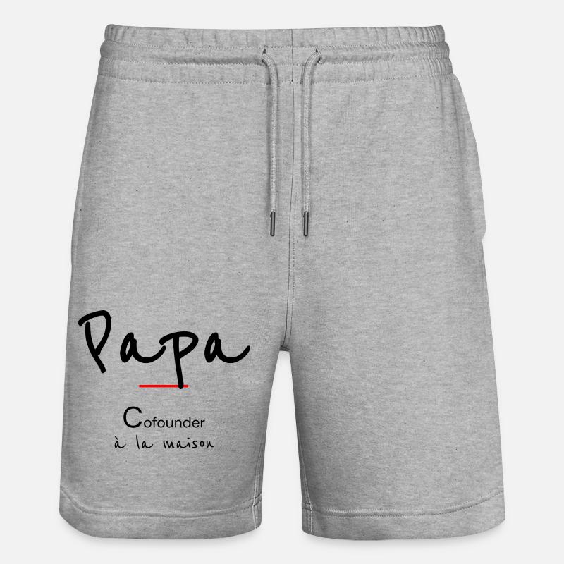 Papa - Short de jogging bio TRAINER Stanley/Stella unisexe - gris chiné