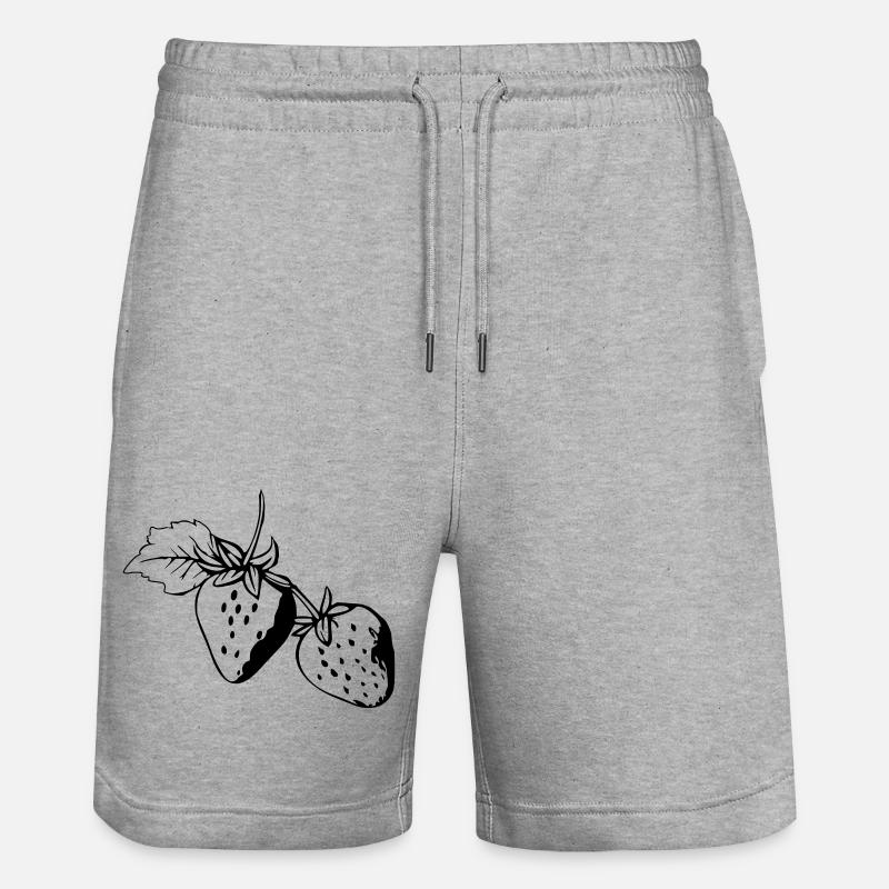 Erdbeereen - Stanley/Stella Unisex Bio Joggingshorts Trainer  - Grau meliert