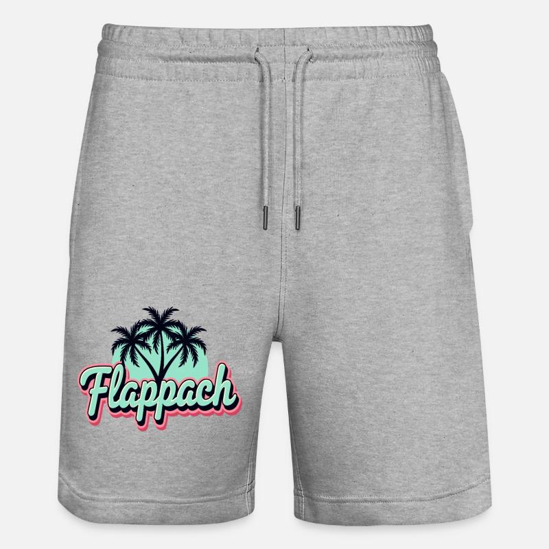 Flappach Palmiers de Ravensburg - Short de jogging bio TRAINER Stanley/Stella unisexe - gris chiné