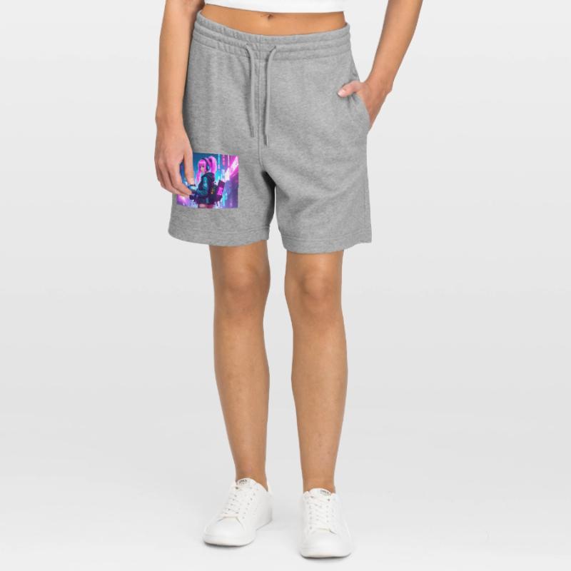 Cyber DJ Coder – Beats, Bytes & Blinks Stanley/Stella Unisex Bio Joggingshorts Trainer 