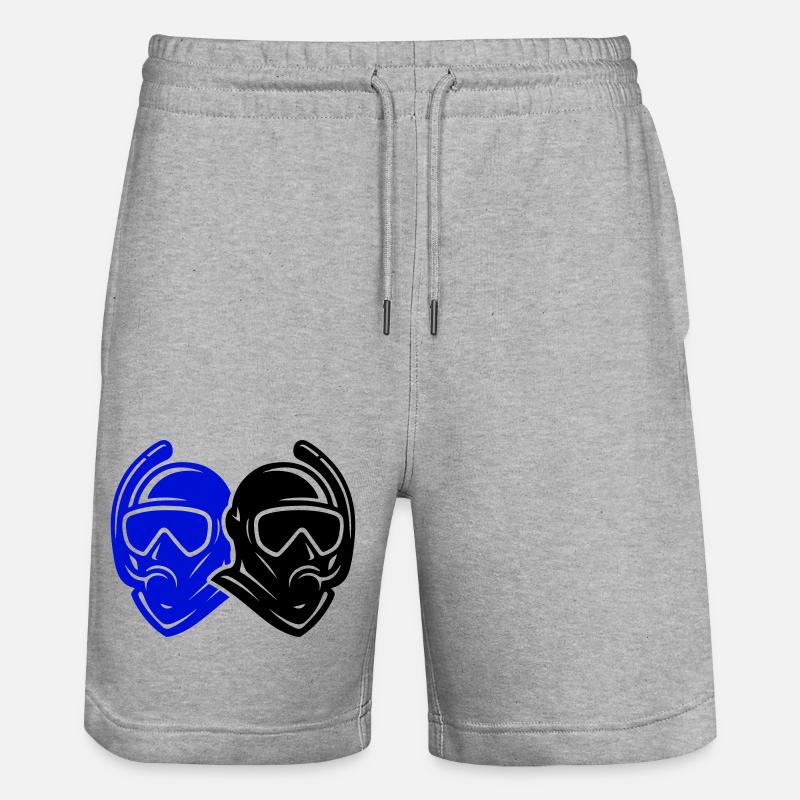Icône du plongeur - Short de jogging bio TRAINER Stanley/Stella unisexe - gris chiné