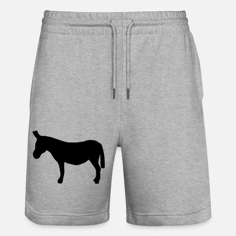 âne - Short de jogging bio TRAINER Stanley/Stella unisexe - gris chiné