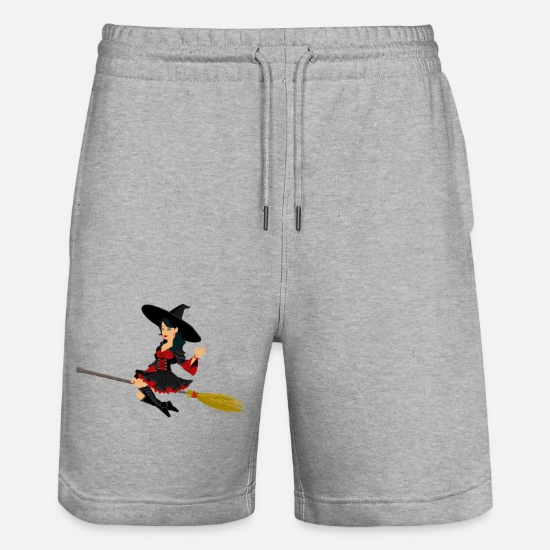 magie sorcière helloween - Short de jogging bio TRAINER Stanley/Stella unisexe - gris chiné