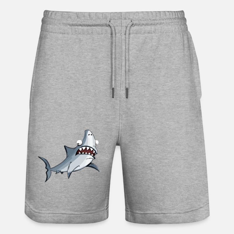 requin drôle - Short de jogging bio TRAINER Stanley/Stella unisexe - gris chiné