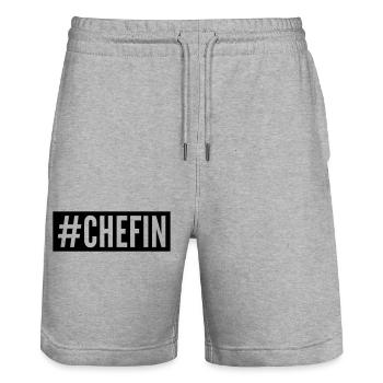 Chefin - Stanley/Stella Unisex Bio Joggingshorts Trainer  - Grau meliert - Vorne - Nik (191cm) & Marisol (170cm)