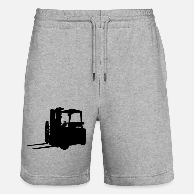 Gabelstapler - Stanley/Stella Unisex Bio Joggingshorts Trainer  - Grau meliert