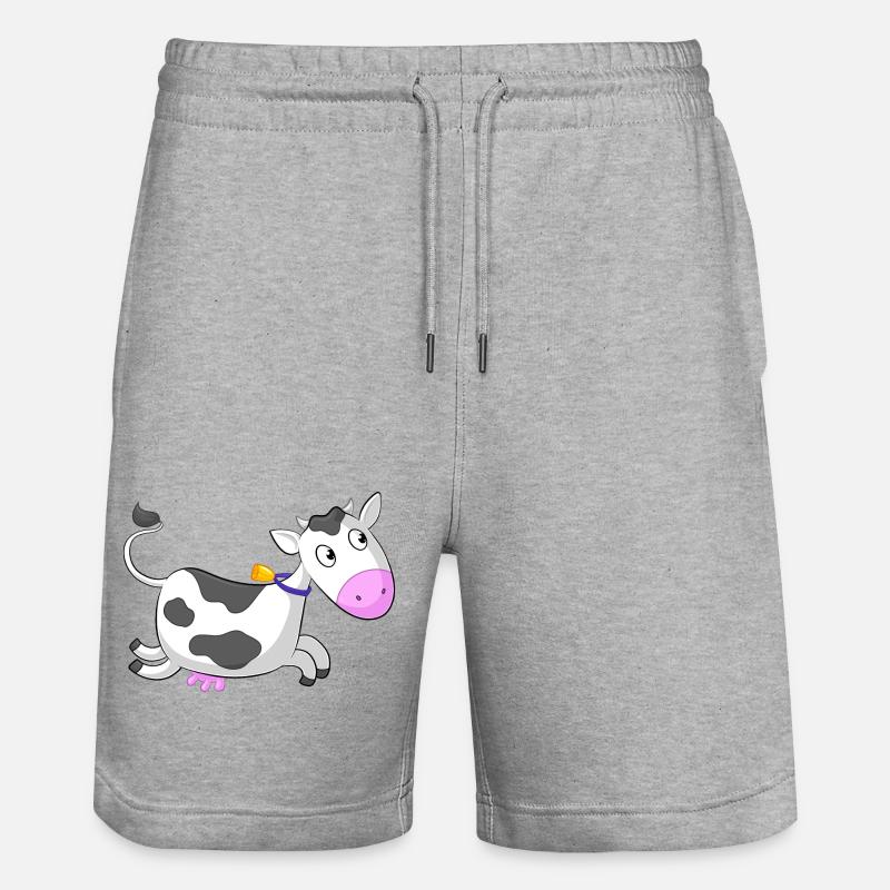 Galloping comique de vache - Short de jogging bio TRAINER Stanley/Stella unisexe - gris chiné