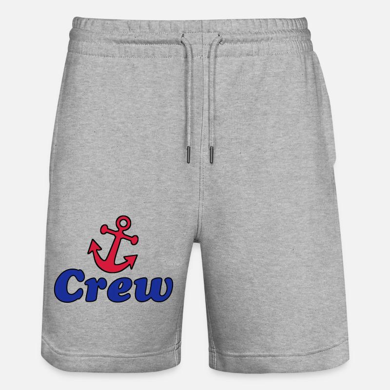 crew_anker - Stanley/Stella Unisex Bio Joggingshorts Trainer  - Grau meliert