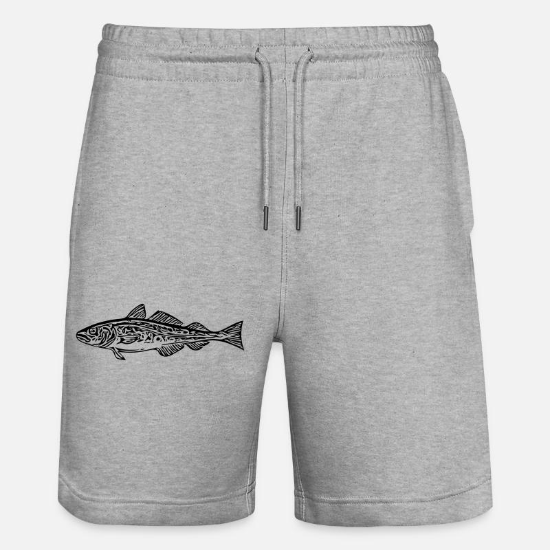 morue - Short de jogging bio TRAINER Stanley/Stella unisexe - gris chiné