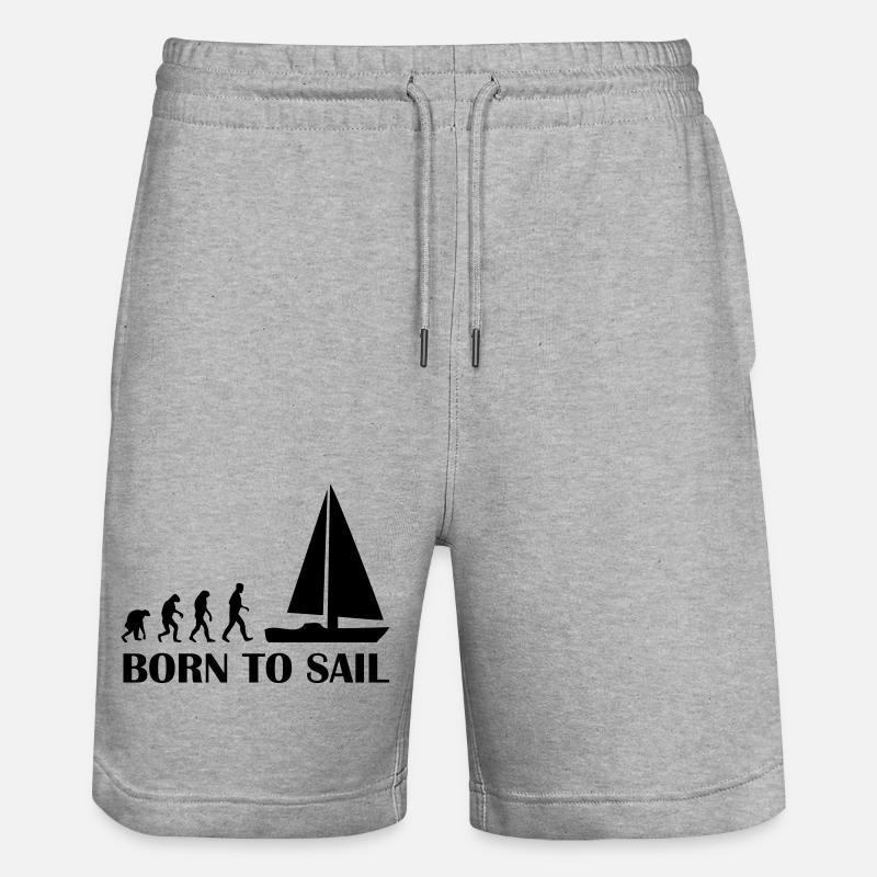 born to sail - Short de jogging bio TRAINER Stanley/Stella unisexe - gris chiné