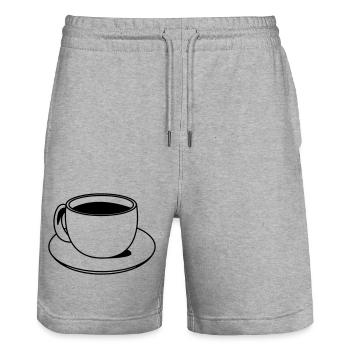 tasse - Short de jogging bio TRAINER Stanley/Stella unisexe - gris chiné - Devant - Nik (191cm) & Marisol (170cm)