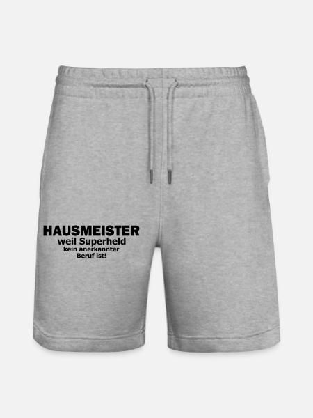 Hausmeister - Stanley/Stella Unisex Bio Joggingshorts Trainer - Grau meliert