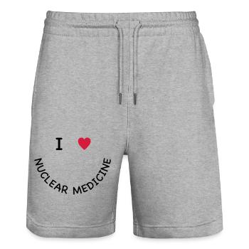 I love nuclear medicine - Stanley/Stella Unisex Bio Joggingshorts Trainer  - Grau meliert - Vorne - Nik (191cm) & Marisol (170cm)
