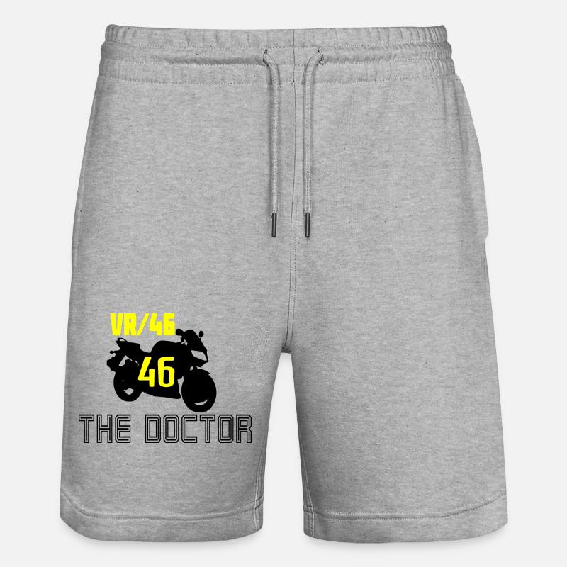 VR 46 THE DOCTOR. - Short de jogging bio TRAINER Stanley/Stella unisexe - gris chiné