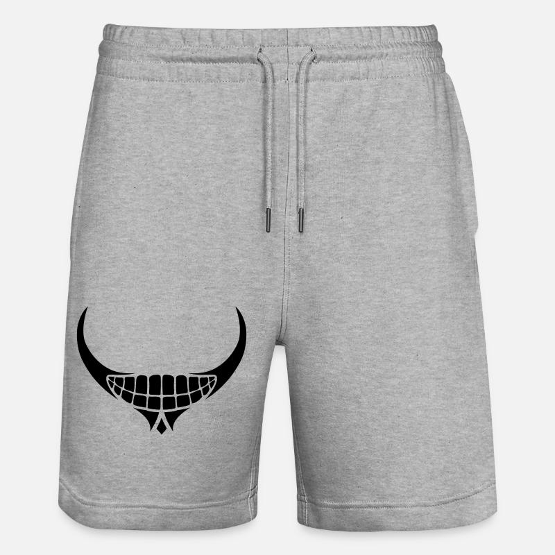 Sourire démoniaque de la bouche - Short de jogging bio TRAINER Stanley/Stella unisexe - gris chiné