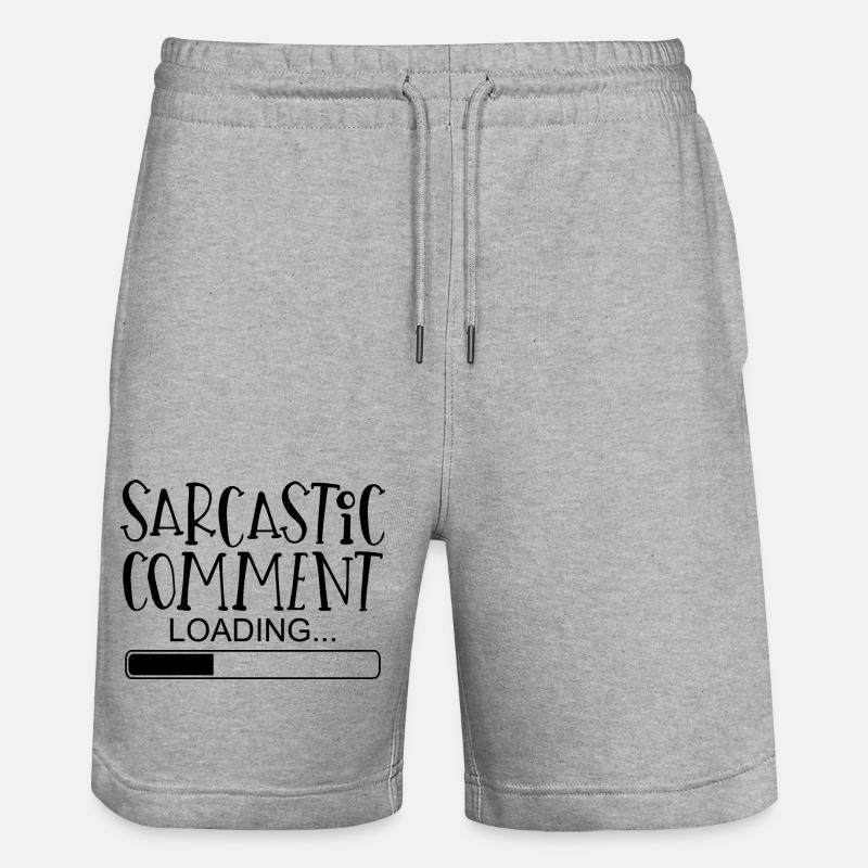 Sarcastic comment proverbes Drôle drôle - Short de jogging bio TRAINER Stanley/Stella unisexe - gris chiné
