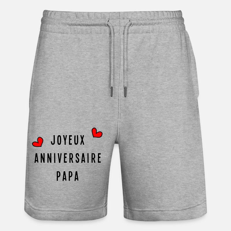 JOYEUX ANNIVERSAIRE PAPA - Short de jogging bio TRAINER Stanley/Stella unisexe - gris chiné