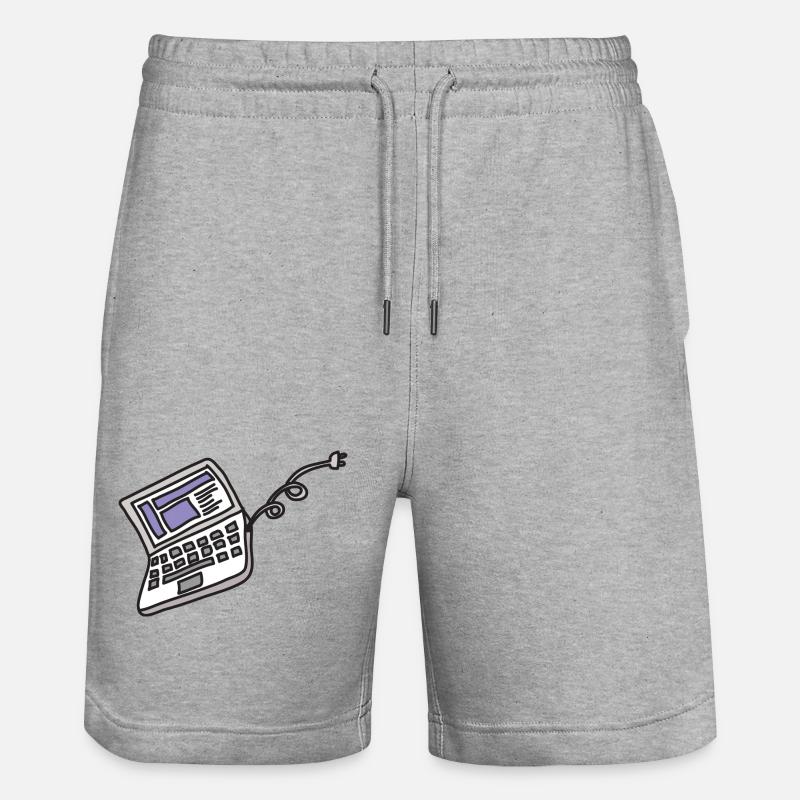 computer science - Stanley/Stella Trainer Unisex Organic Jogging Shorts - heather grey