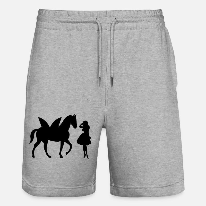 Cheval - Short de jogging bio TRAINER Stanley/Stella unisexe - gris chiné